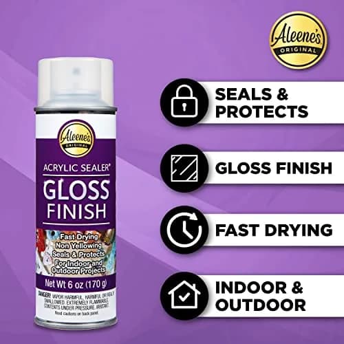 Aleene's Spray Acrylic Sealer Gloss Clear Finish 177ml (6 fl oz) | Protects Crafts and Art Projects thumbnail 2