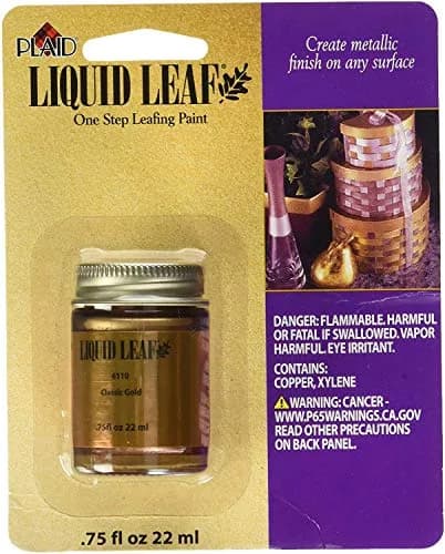 Plaid Classic Gold Glaze Liquid Leafing Paint 22ml (0.75 Fl Oz) | One-Step Metallic Finish thumbnail 1