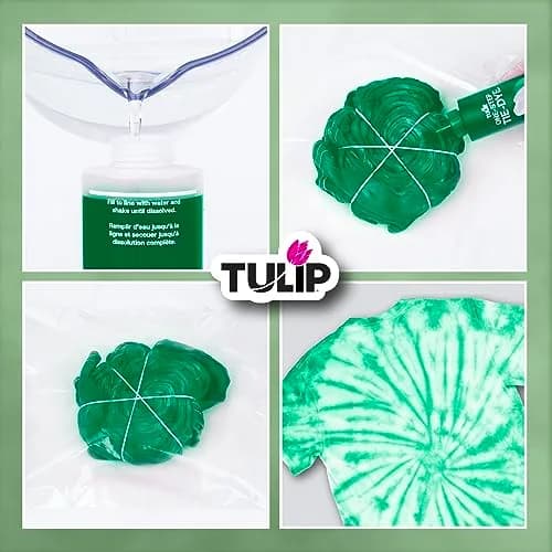 Tulip One-Step Tie-Dye Kit Vibrant Colors for Fabric 4 fl oz (118 ml) Green | Concentrated Formula Dye for Natural Fibers thumbnail 2