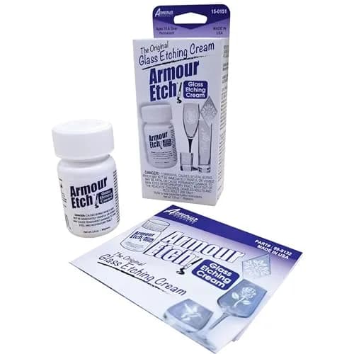 Armour Etch Glass Etching Cream 80ml (2.8 Oz) | Permanent Designs on Glass Surfaces thumbnail 1