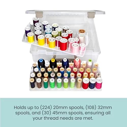 ArtBin Super Satchel Thread Box - Versatile Sewing, Embroidery & Quilting Storage, 108 Pegs, Made in USA thumbnail 3