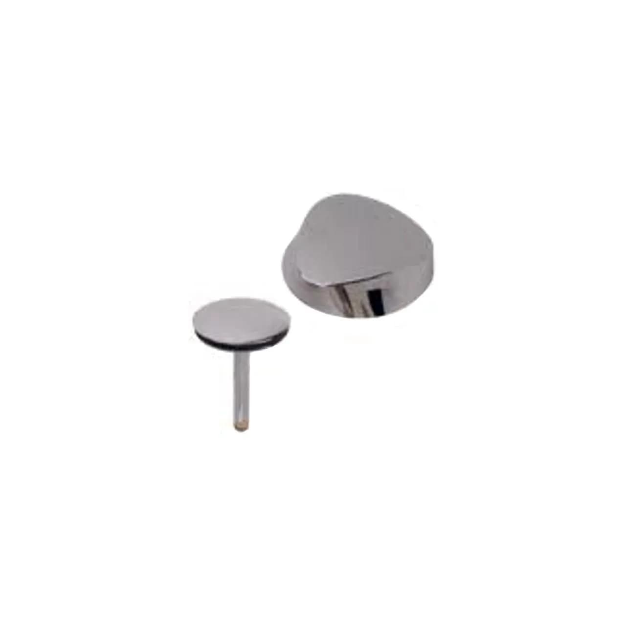 Geberit TurnControl Overflow Drain Trim Kit with Metal Handle Polished Nickel | Brass Handle, 1-Pack — Polished Chrome
