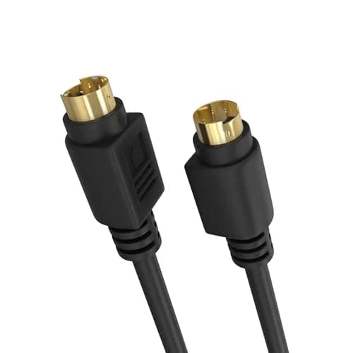 Cmple S-Video Cable Gold-Plated 4-PIN SVHS 3 Feet | Low Signal Loss, Corrosion-Free Connection thumbnail 1