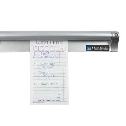 San Jamar 30" Anodized Aluminum Order Ticket Holder with Grip Track | Commercial Restaurant Receipt Holder thumbnail 1