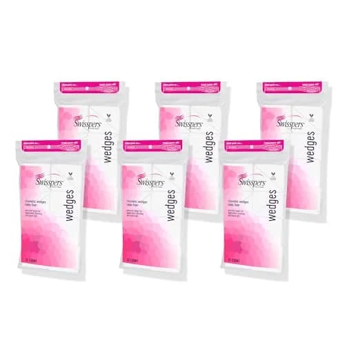 Swisspers Premium Cosmetic Wedges, Latex-Free Makeup Wedge, 192 Count (6 Packs) | Hypoallergenic & Reusable thumbnail 1