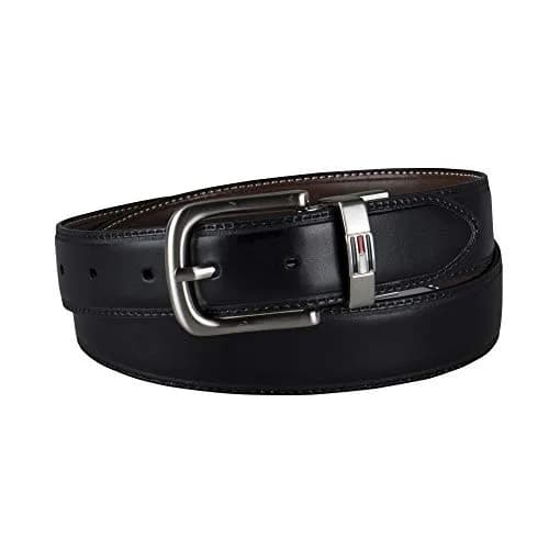 Tommy Hilfiger Men's Reversible Belt Brown/Black 32mm (1.25 inches) | Classic Leather Dress Belt thumbnail 3