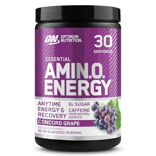Optimum Nutrition Amino Energy Concord Grape Powder 270g (9.5 Oz) | Energy & Focus Supplement thumbnail 1