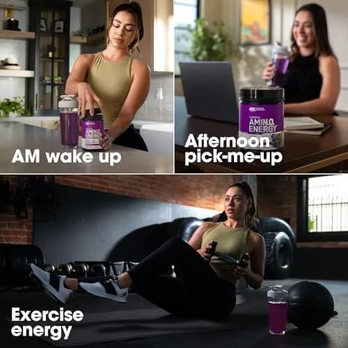 Optimum Nutrition Amino Energy Concord Grape Powder 270g (9.5 Oz) | Energy & Focus Supplement thumbnail 3