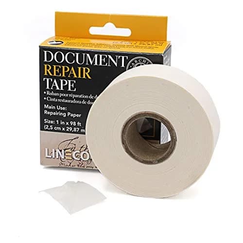 Lineco Archival Document Repair Tape 1 Inch x 98 Feet | Acid-Free, pH Neutral, Removable thumbnail 2