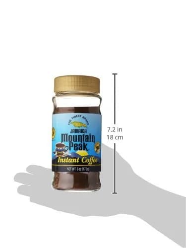 Jamaica Mountain Peak Instant Coffee 6 OZ | Jamaican Unflavored Roast, Kosher Certified, 170g, Drink Hot or Cold thumbnail 2
