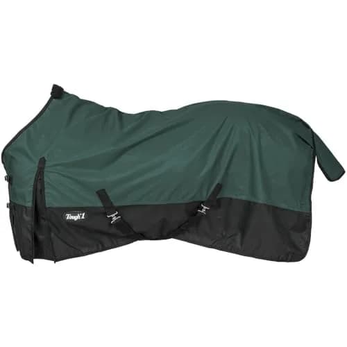 Tough1 600D Waterproof Turnout Sheet - Hunter Green 72" | Heavy-Duty Horse Rain Sheet thumbnail 1