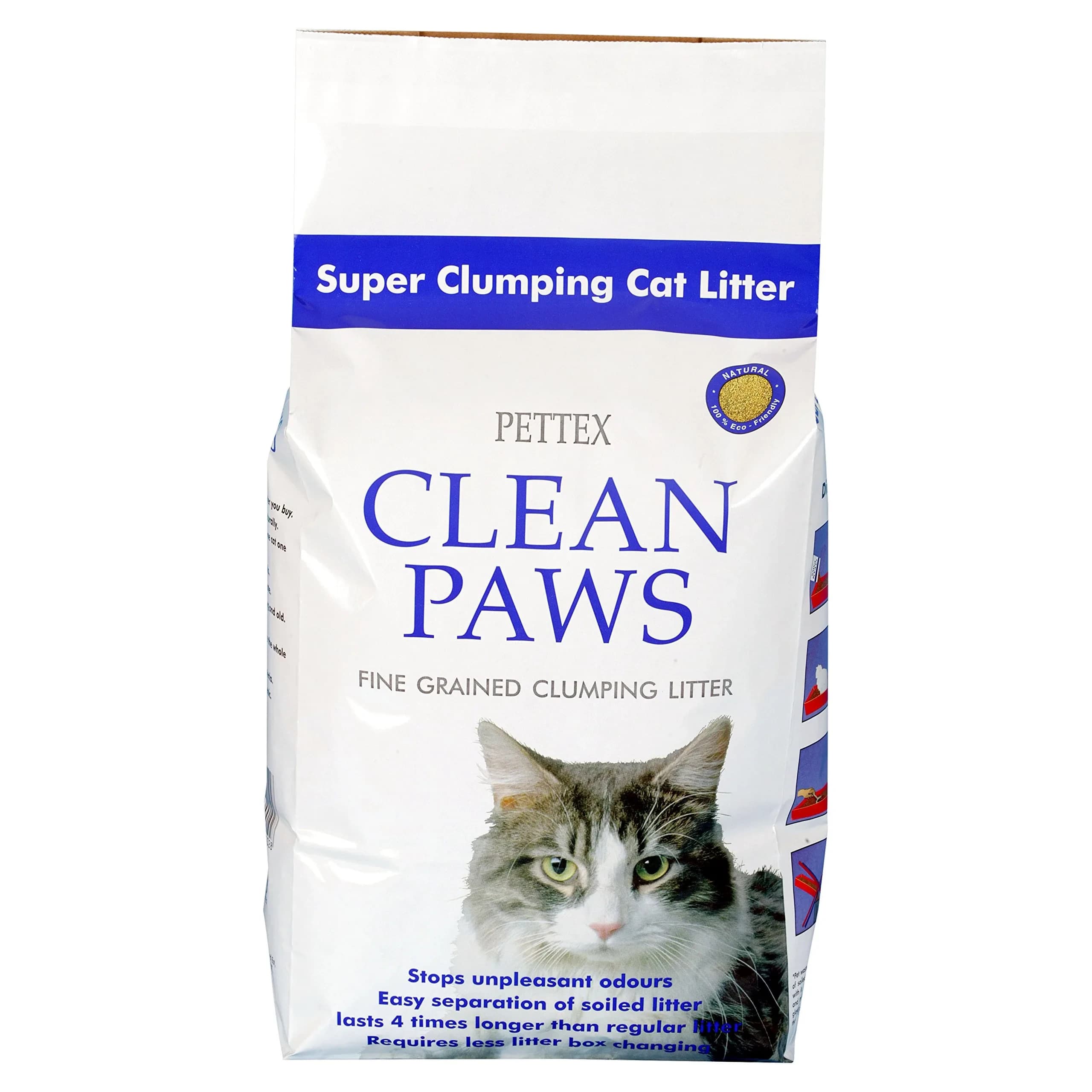 Pettex Clean Paws Microgranule Super Clumping Ultra Cat Litter 5 kg (11 lb) | Odor Control for Indian Homes - main product image