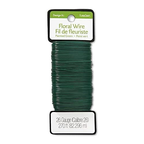 FloraCraft 26 Gauge Floral Wire 270 ft (76.2 m) Green | Crafting & Floral Arranging Essential thumbnail 1