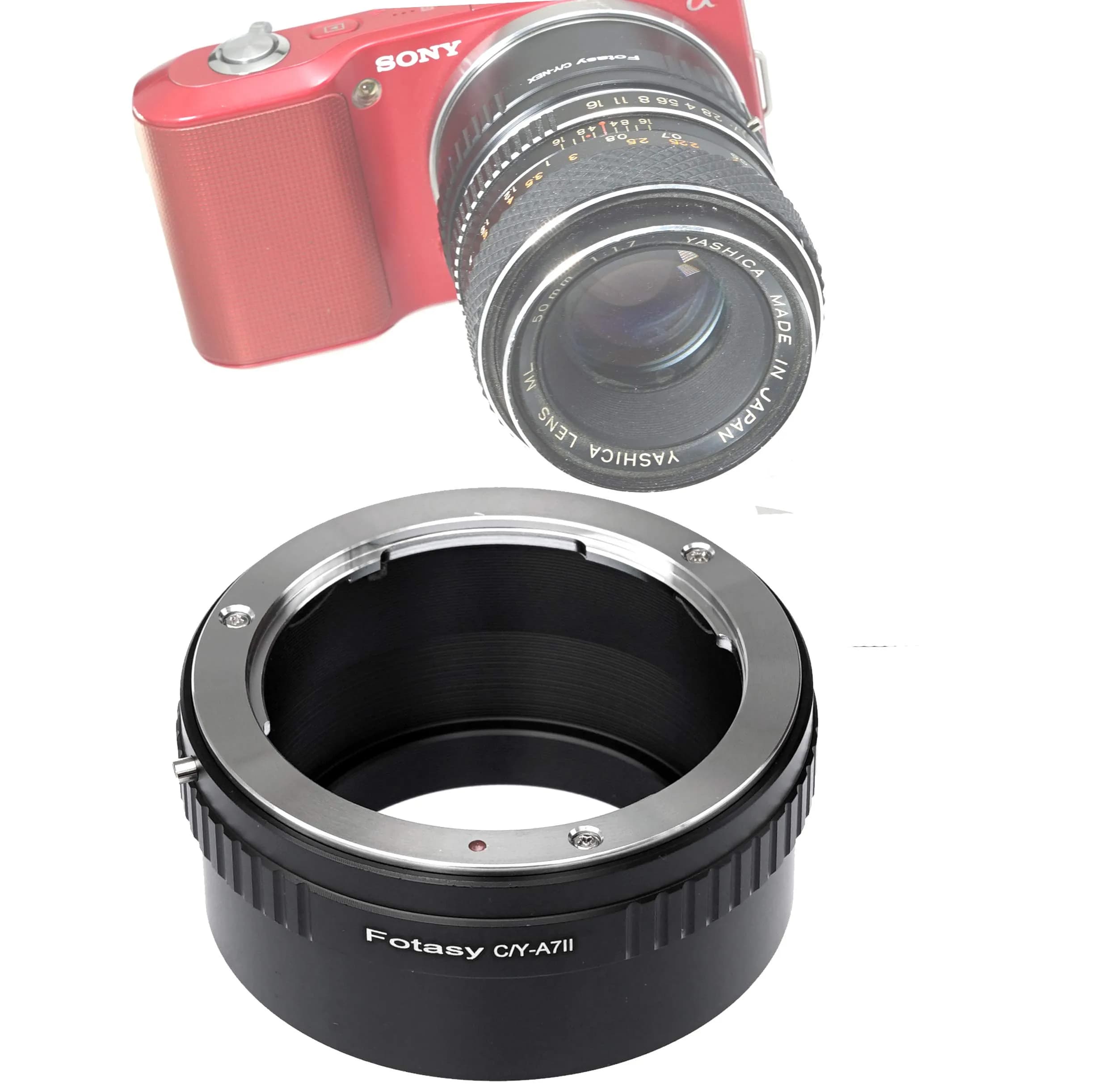 Fotasy CY Lens to E-Mount Adapter | Contax Zeiss C/Y Lens to Sony E-Mount Camera Body | 3 oz (85g) - main product image