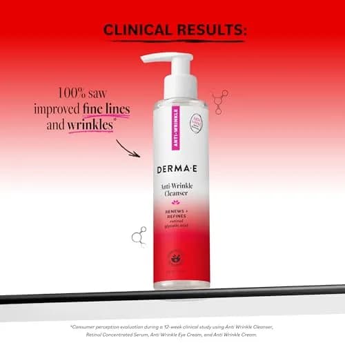 Derma E Anti-Wrinkle Cleanser for Nighttime with Glycolic Acid & Vitamin A, 177ml (6 Fl Oz) | Gentle Exfoliation for Radiant Skin thumbnail 2