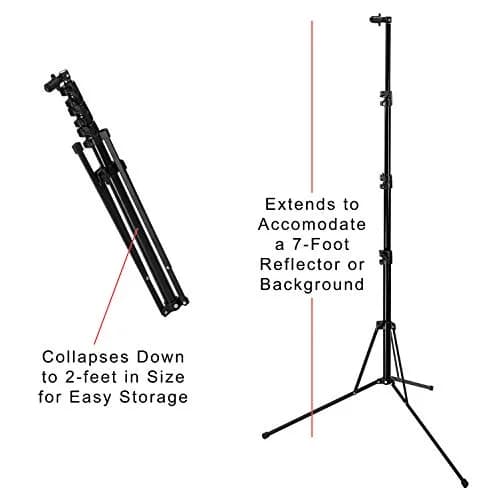 Fotodiox 5x7ft Collapsible Background Kit | Black & White Portable Photo Studio thumbnail 5