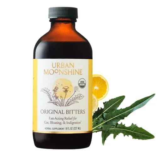 Urban Moonshine Digestive Bitters 8 Fl Oz | Organic Herbal Drops for Gas & Bloating thumbnail 1