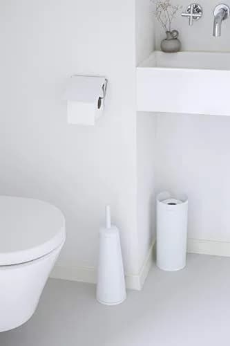 Brabantia ReNew Toilet Brush and Holder White | Corrosion Resistant, Discreet Holder, 42cm Height thumbnail 5