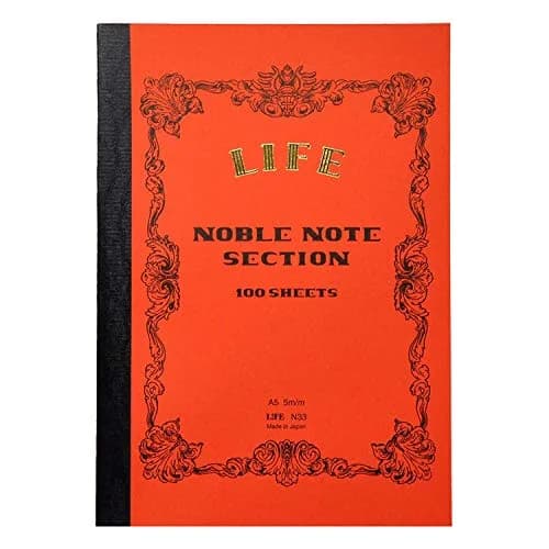 Life Noble Notebook Grid A5 21cm x 14.8cm (100 Pages) | Fountain Pen Friendly Paper thumbnail 1