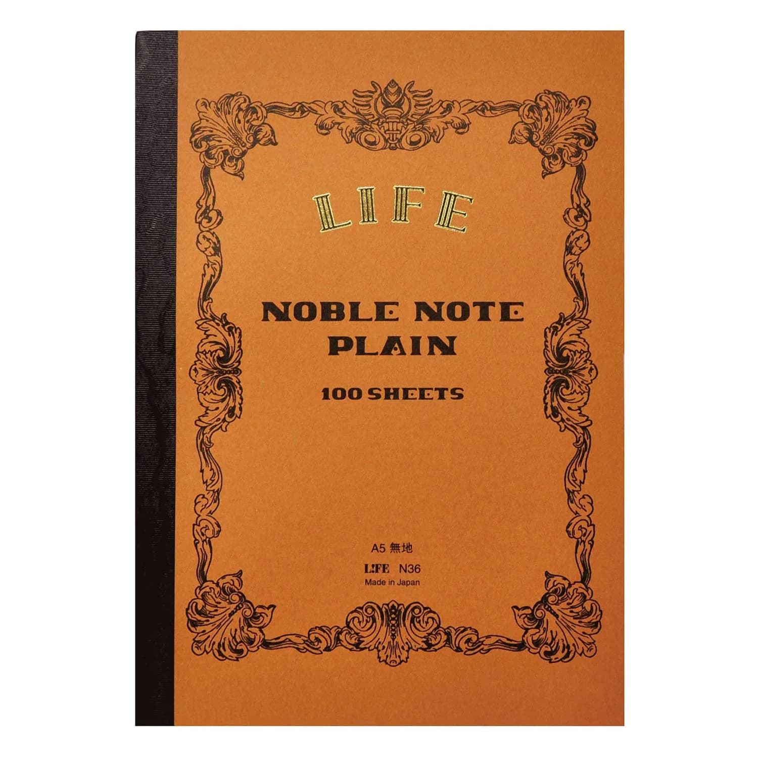 ライフ Noble Notebook Ruled A4 Notebook 29.7cm x 21.2cm (A4) | Fountain Pen Friendly Paper — A5 Plain