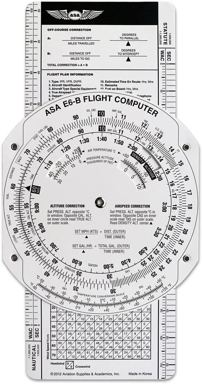MY FLAG MY TAG ASA E6B Paper Flight Computer | Modern Flight Calculator