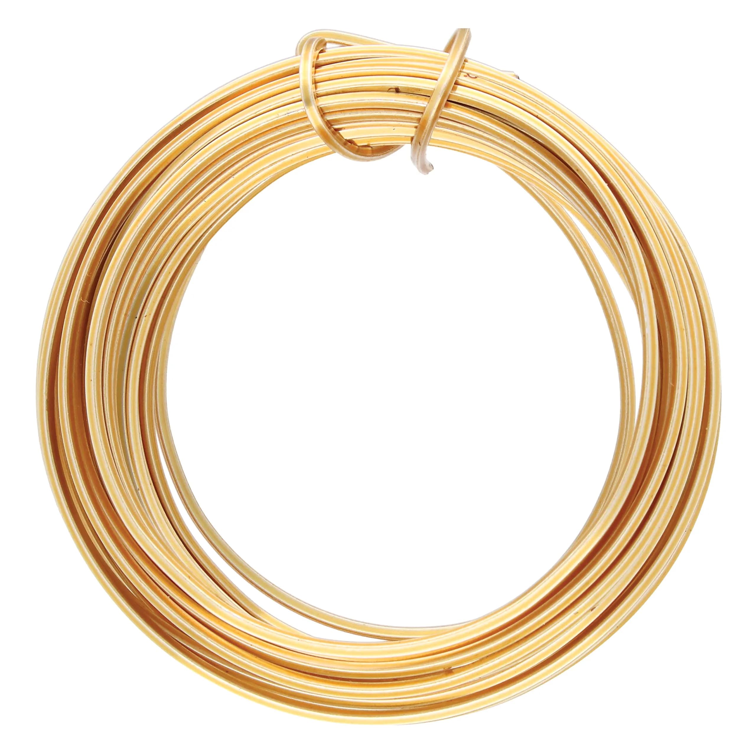 The Beadsmith Square Craft Wire - Soft Temper Beading Wire, Gold Color, 18 Gauge (0.04 inches / 1 mm), 4 Yards - main product image