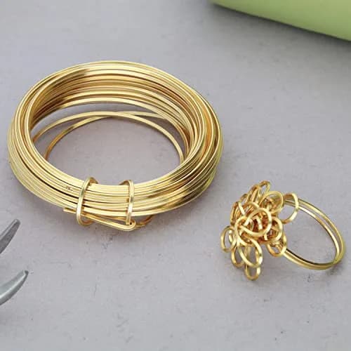 The Beadsmith Square Craft Wire - Soft Temper Beading Wire, Gold Color, 18 Gauge (0.04 inches / 1 mm), 4 Yards thumbnail 6