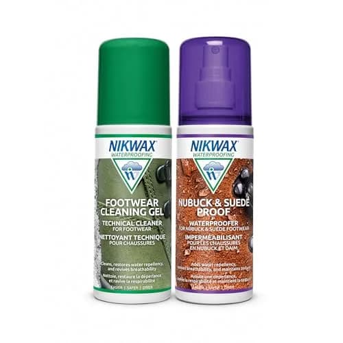 Nikwax Nubuck & Suede Proof DUO-Pack Waterproofing & Cleaning Spray 125ml | Restores DWR Water Repellency thumbnail 1