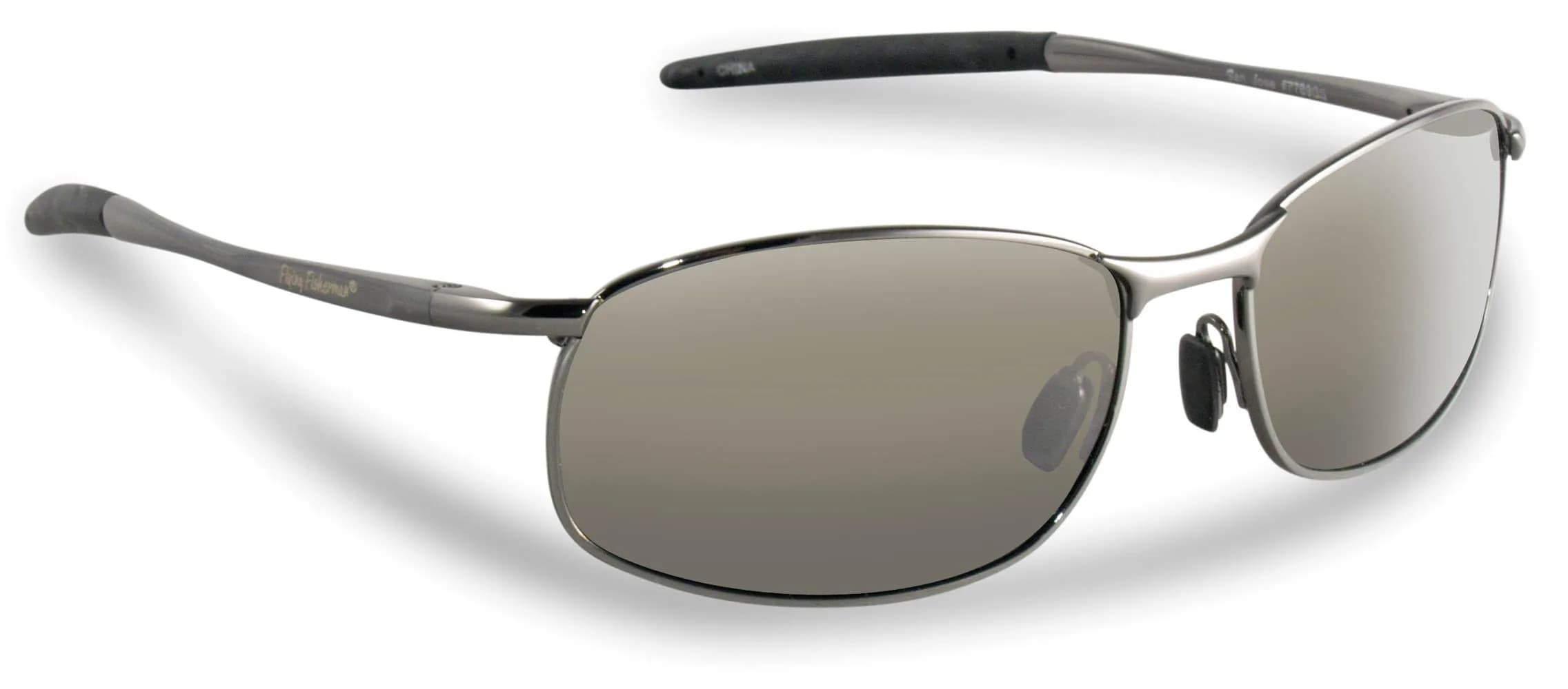Flying Fisherman San Jose Polarized Sunglasses 59mm (2.32 in) | 100% UV Protection for Outdoor Sports — Gunmetal Frame/Smoke Lens