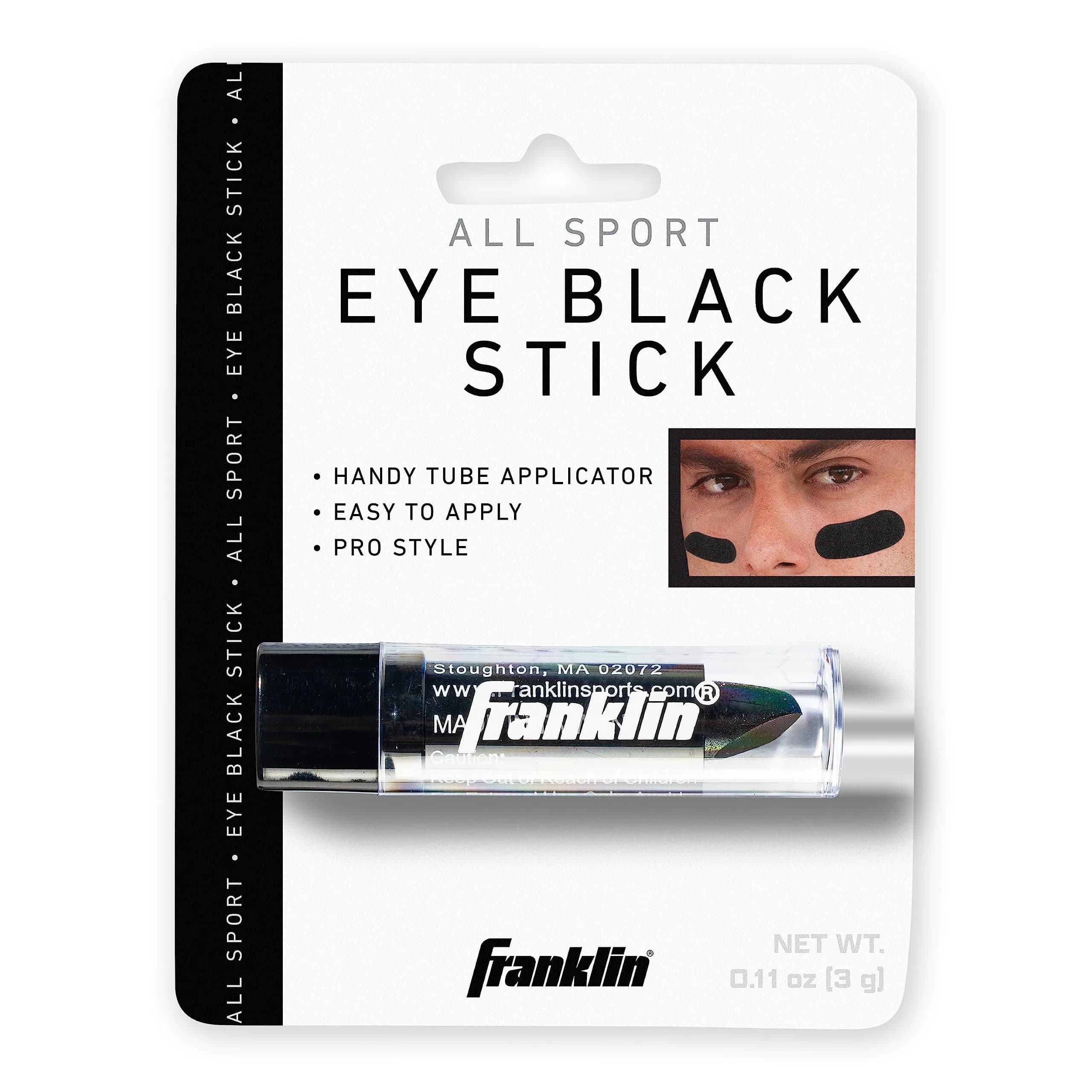 Franklin Sports Multi-Sport Eye Black Stick | Reduce Glare & Customize Look for Football, Baseball, Basketball - main product image
