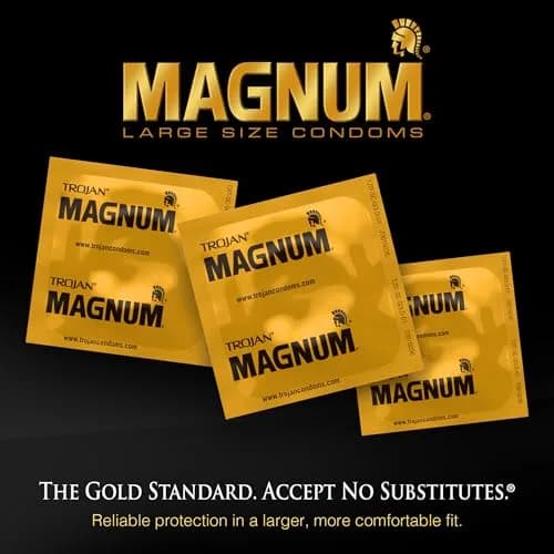 TROJAN Lubricated Magnum XL Large Size Condoms 12 Count | Extra Large Fit for Comfort & Protection thumbnail 3