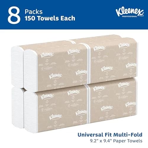Kleenex Professional Multifold Paper Towels 8 x 150 Sheets | Soft, Absorbent, Eco-Friendly Office Towels thumbnail 2