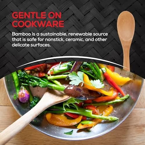 Helen's Asian Kitchen Bamboo Cooking Spoon 30cm (12 Inch) | Stir, Mix, Serve thumbnail 4