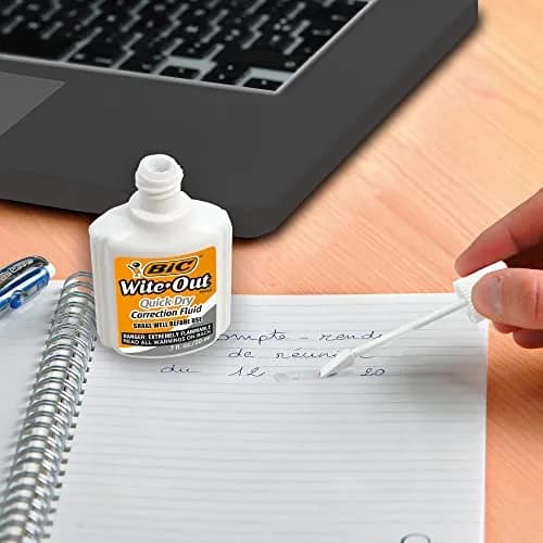 BIC Wite-Out Quick Dry Correction Fluid 20ml | Refillable White Correction Fluid for Office & School thumbnail 4