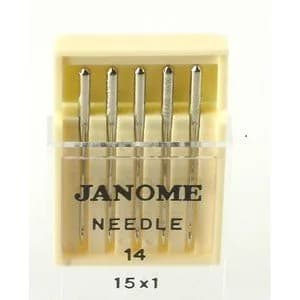 Janome Sewing Machine Needle Universal Size 14 | 5 Needles for Woven Fabrics thumbnail 2