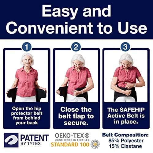 SAFEHIP Active Hip Protector Belt with Foam Shields Small (34-38 in) | Proven Fall Protection for Seniors thumbnail 4