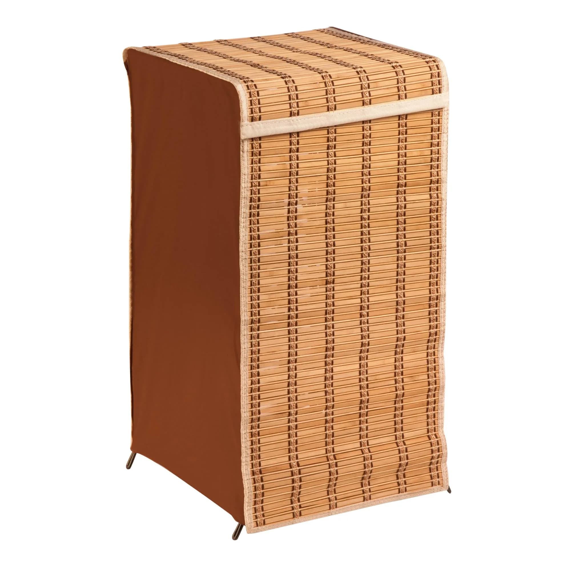 Honey-Can-Do Bamboo Wicker Hamper with Lid 26-Inches Tall | Sustainable Laundry Storage - main product image