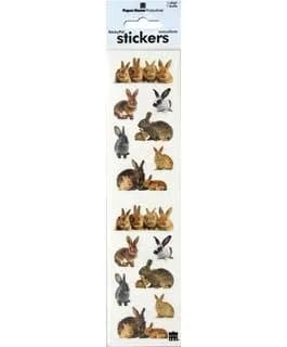 Paper House Productions ST-2221E Photo Real Stickypix Stickers, Bunnies, 2-Inch by 4-Inch Modules | Cartoon Animal Theme thumbnail 3