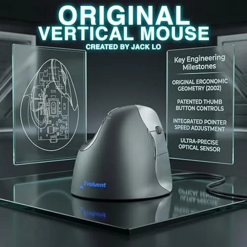 Evoluent Vertical Mouse VM4R Wired Ergonomic Mouse for Right Hand 10.7 cm (4.2 in) | Original Vertical Mouse Design thumbnail 6