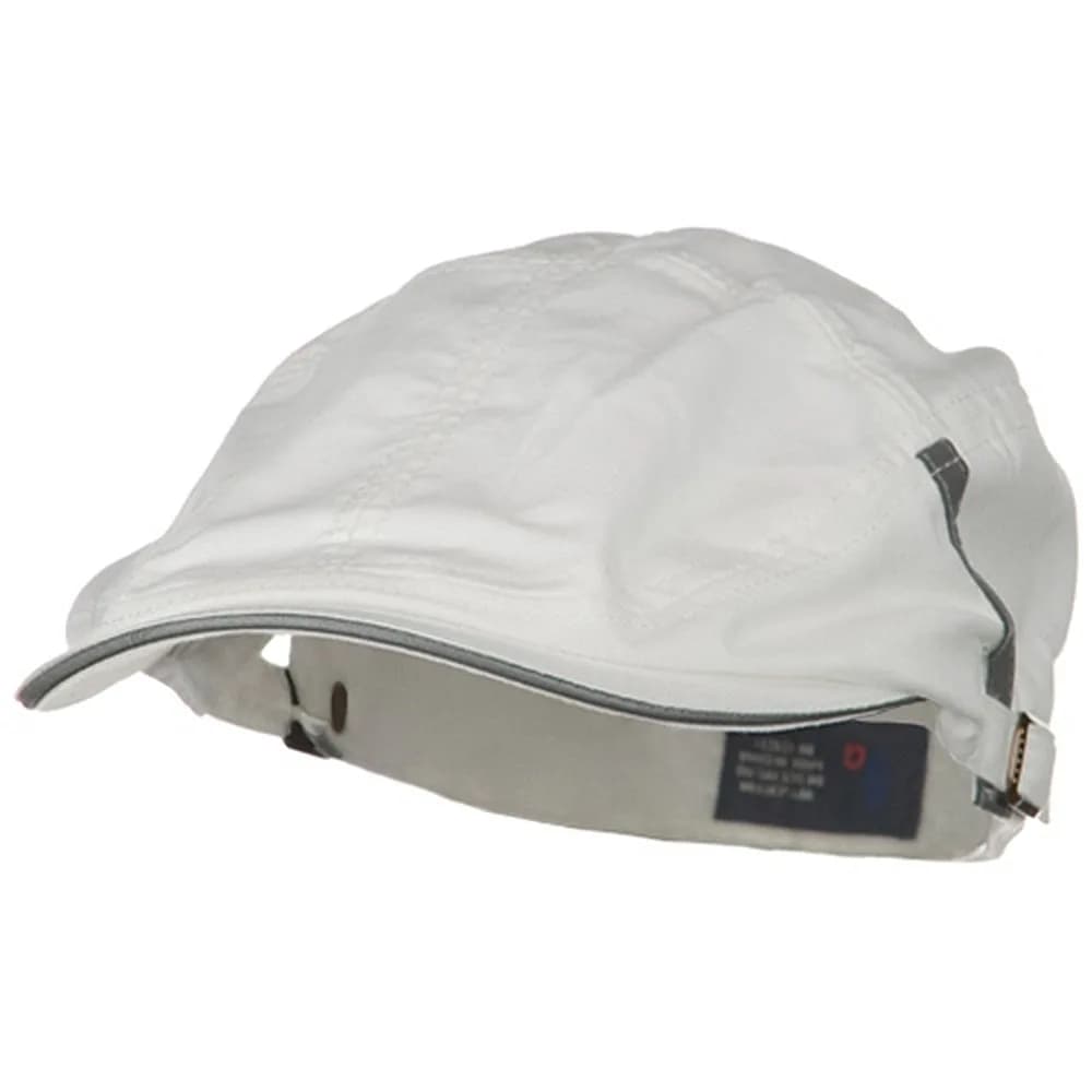 Mega Cap Fashion Ivy Cap Stone | Adjustable Baseball Hat for Men — White
