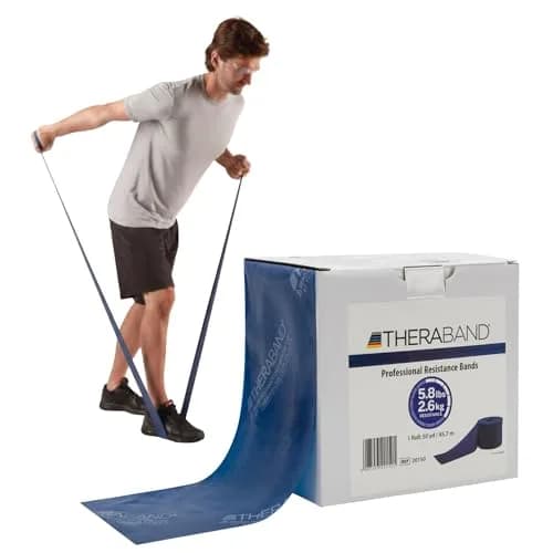 THERABAND Resistance Band, Exercise, Workout, Physical Therapy, Body, Blue | Customizable Latex Resistance for All Levels thumbnail 1