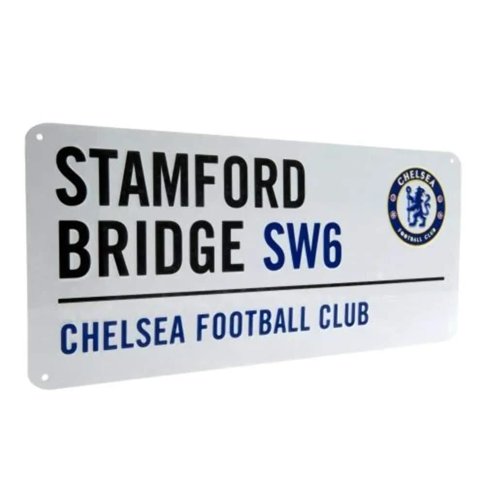Chelsea FC Authentic Stamford Bridge Metal Street Sign 40 cm (15.5") | Officially Licensed Fan Decor — Multi