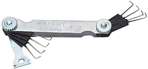 Wright Tool 9531 Spark Plug Wire Gauge 8-Blade Feeler Gauge with Electrode Bender, 0.07 lb (32g) thumbnail 1