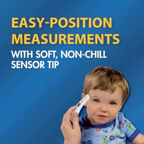 Veridian Healthcare Temporal Contact Thermometer LCD Display 6-Second Readout | Fever Alert Backlit Display thumbnail 3