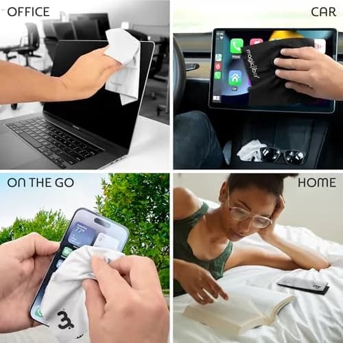 MagicFiber Microfiber Cleaning Cloths 6 x 7 inches (15cm x 18cm) | Lint-Free, Streak-Free Cleaning for Screens & Lenses thumbnail 5