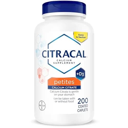 Citracal Petites Calcium Citrate with Vitamin D3 Caplets 200 Count | Bone Health Support thumbnail 1