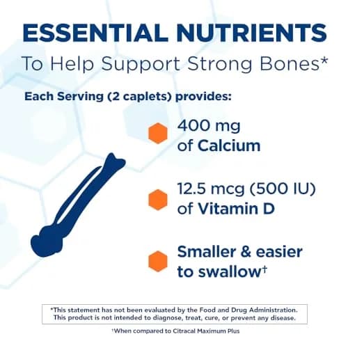 Citracal Petites Calcium Citrate with Vitamin D3 Caplets 200 Count | Bone Health Support thumbnail 2