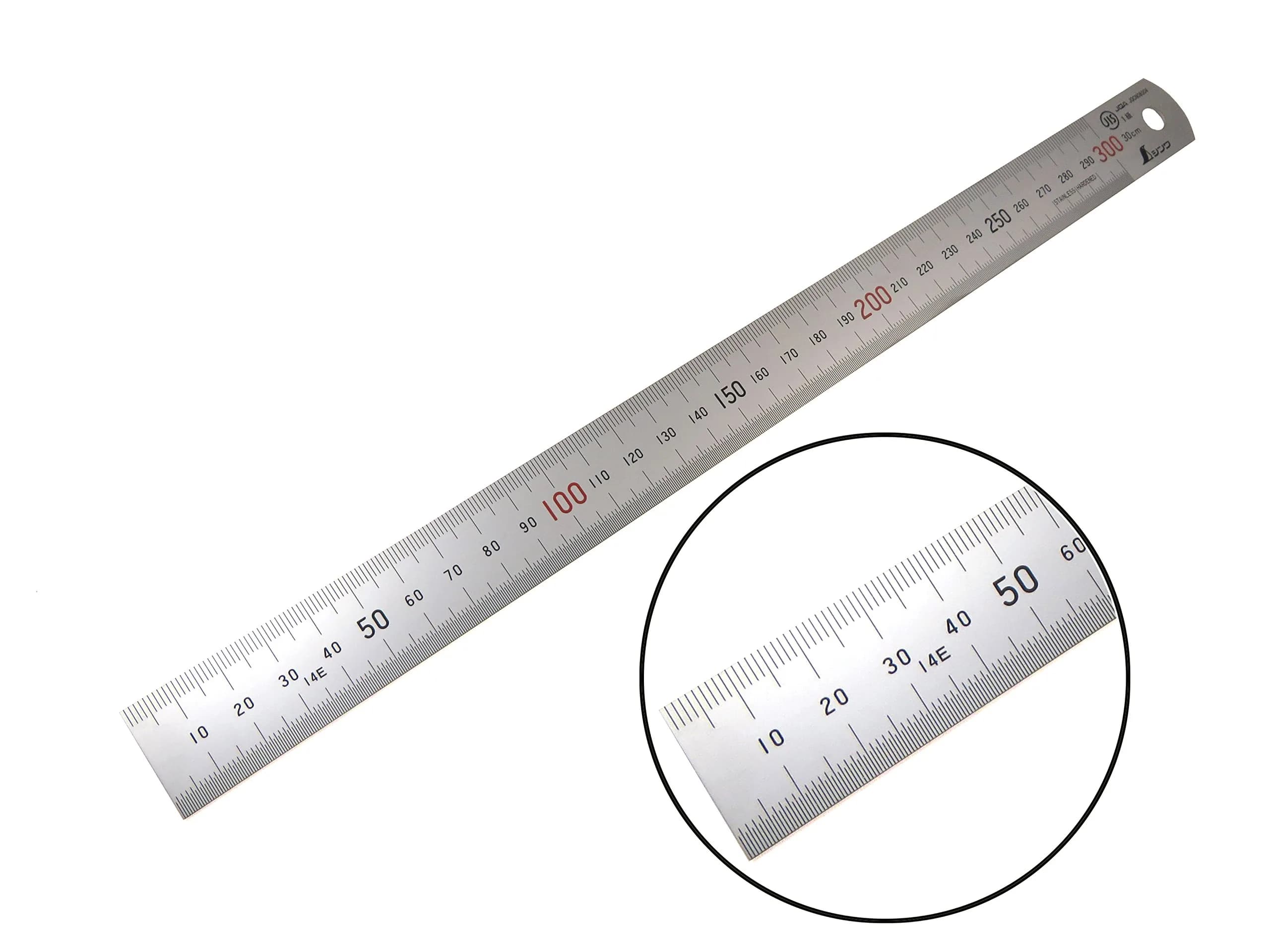 Accpo Shinwa H101-C 300 mm Rigid Metric Machinist Ruler .5 mm & mm Markings | Zero Glare Stainless Steel - main product image