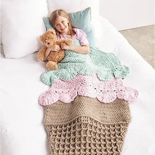 Bernat Baby Blanket Yarn Pink 100g (3.5oz) Super Bulky 6 | Soft Chenille-Style Polyester for Baby Projects thumbnail 8