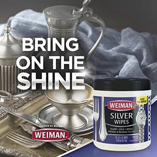 Weiman Silver Wipes 120 Count | Cleans, Polishes & Protects Silver Jewelry, Gold, Brass & Copper thumbnail 8